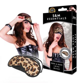 Peek-A-Boo Love Mask - Leopard