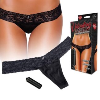 Vibrating Panties With Hidden Vibe Pocket - Black SM