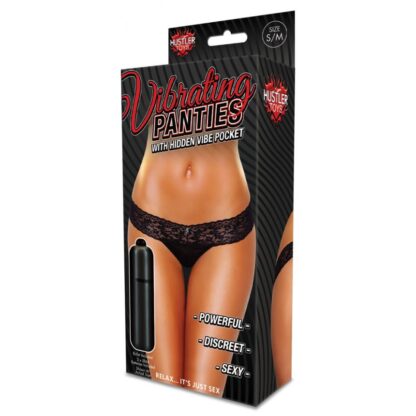 Vibrating Panties With Hidden Vibe Pocket - Black SM2
