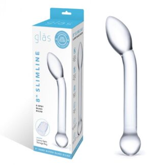 8 Slimline G-Spot Glass Dildo