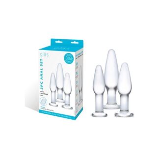 美國Gläs – Glass Anal Training Set 3PC 後庭訓練玻璃塞套裝 3件裝