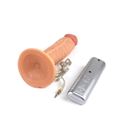 All American Whoppers Vibrating 7 Dong W Universal Harness - Flesh7