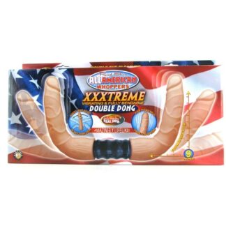 All American Whoppers Xxxtreme Vibrating & Fully Bendable Double Dong - Flesh