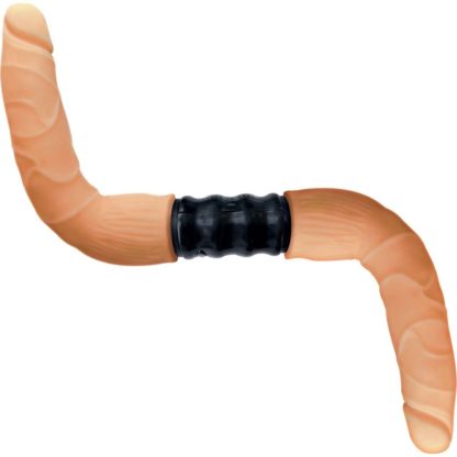All American Whoppers Xxxtreme Vibrating & Fully Bendable Double Dong - Flesh2