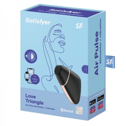 德國SATISFYER – LOVE TRIANGLE – 吸吮器 APP控制(黑色)7