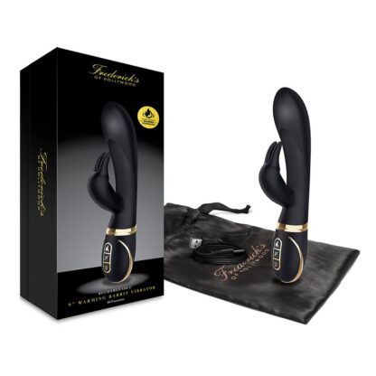 美國-Frederick’s of Hollywood- 9Warming Rabbit Vibrator 發熱兔子G點按摩棒-Black 黑色