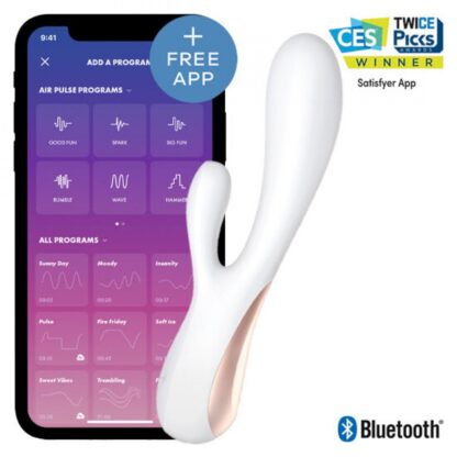 Satisfyer Mono Flex 手機遙控震動棒-白色